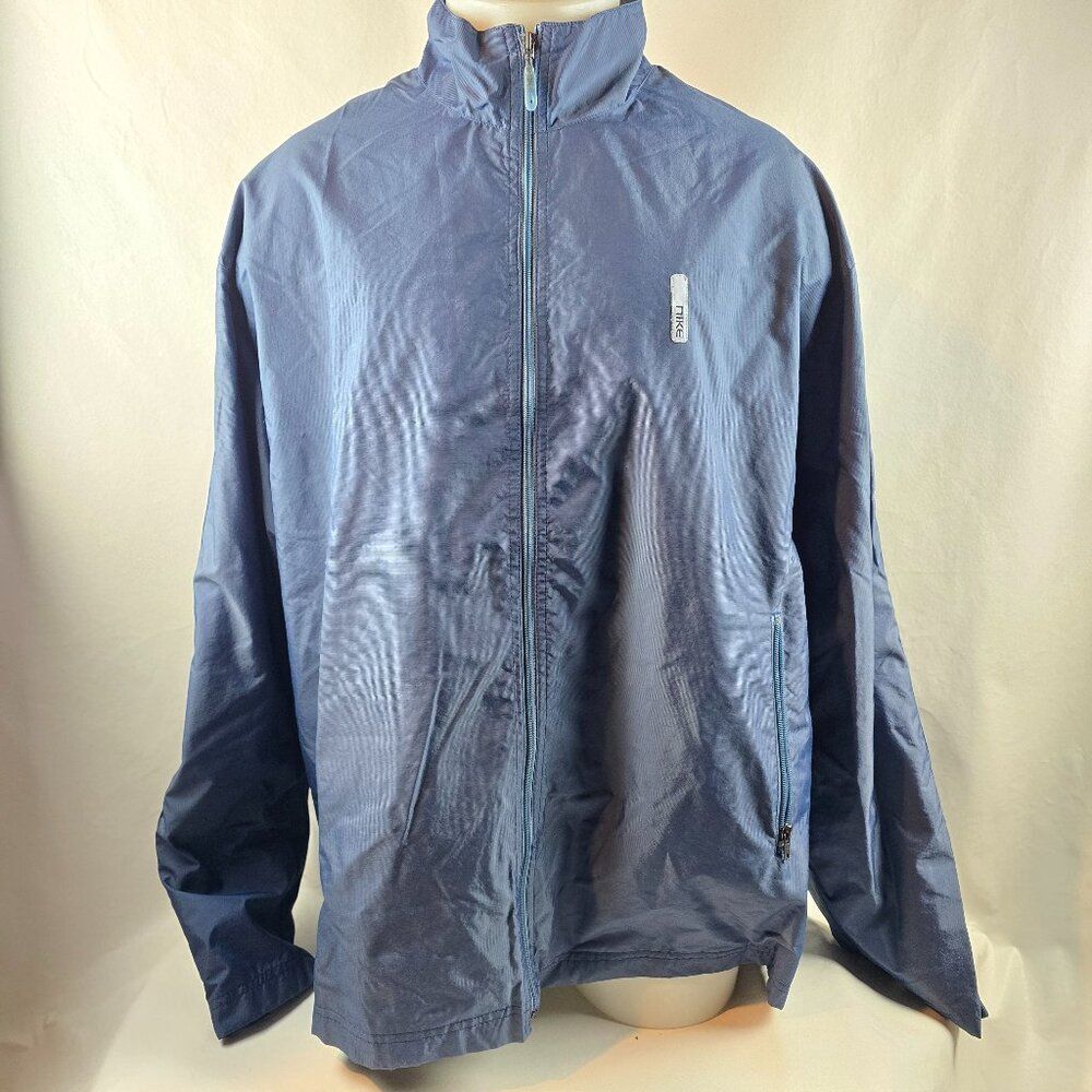 Vintage Nike Jacket Mens 2XL Blue Windbreaker Track  Streetwear Logo 90s Athlete